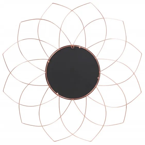 Oglinda rotunda cu rama din metal cupru Impulso, 2cm (L / D) x 79.5cm (W) x 79.5cm (H)
