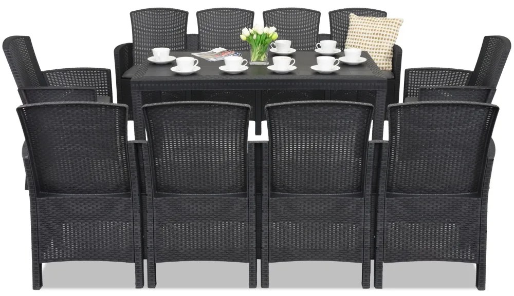 Mobilier de terasă Lido Apetito Max 10 antracit Bica