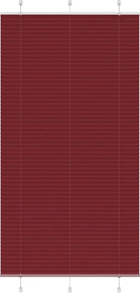 vidaXL Jaluzea plisată Bordeaux Roșu 110x200 cm Lățime țesătură