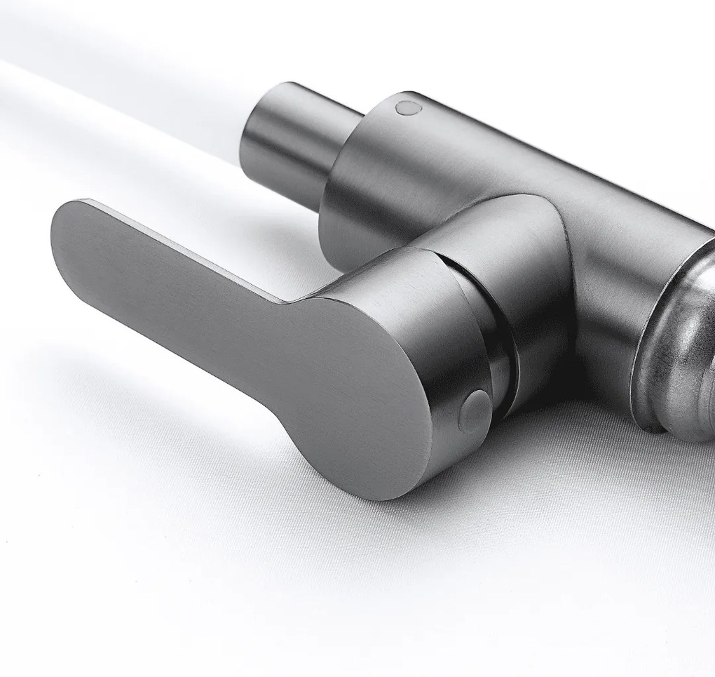 Baterie bucătărie cu pipă flexibilă - 268 oțel inoxidabil Satinat P14A