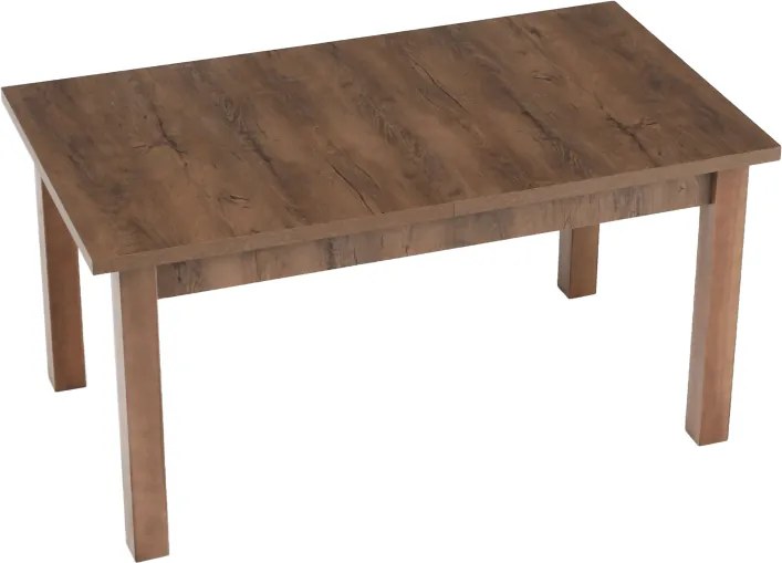 Masă extensibilă pentru dining, stejar lefkas închis, 160-203x90 cm, MONTANA STW