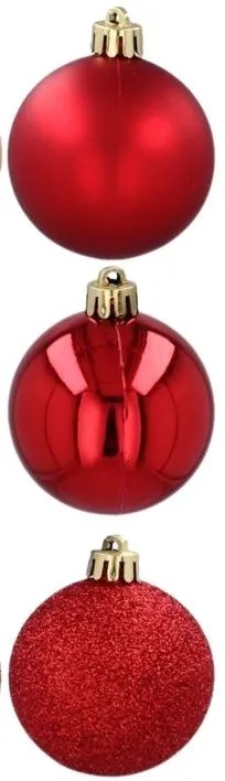 Globuri de Crăciun pentru brad 5cm 17buc RED