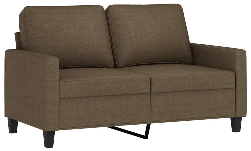 Canapea cu 2 locuri, maro, 120 cm, material textil Maro, 138 x 77 x 80 cm