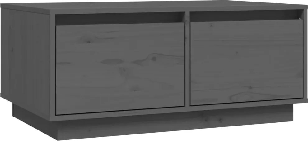vidaXL Măsuță de cafea, gri, 80x50x35 cm, lemn masiv de pin