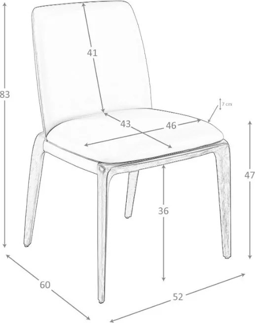 Scaun deosebit design LUX Walnut