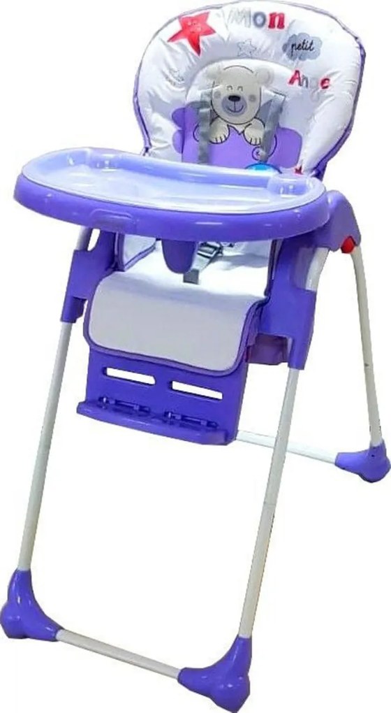 Scaun de masa pentru copii si bebe Baby Care™ CC reglabil in 3 trepte,pliabil, centura de siguranta, sezut comfortabil, masuta detasabila, pozitie