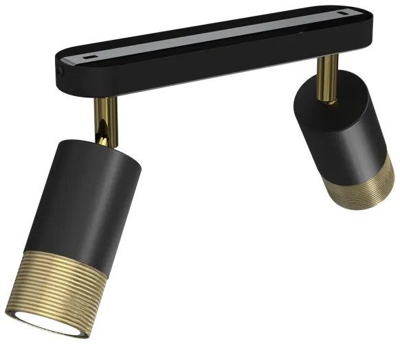 Spot LINK 2xGU10/8W/230V negru/alamă