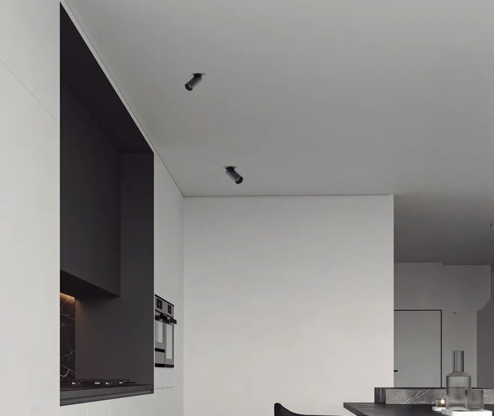 Spot LED 3000K incastrabil GARDA Mini 2,7cm negru