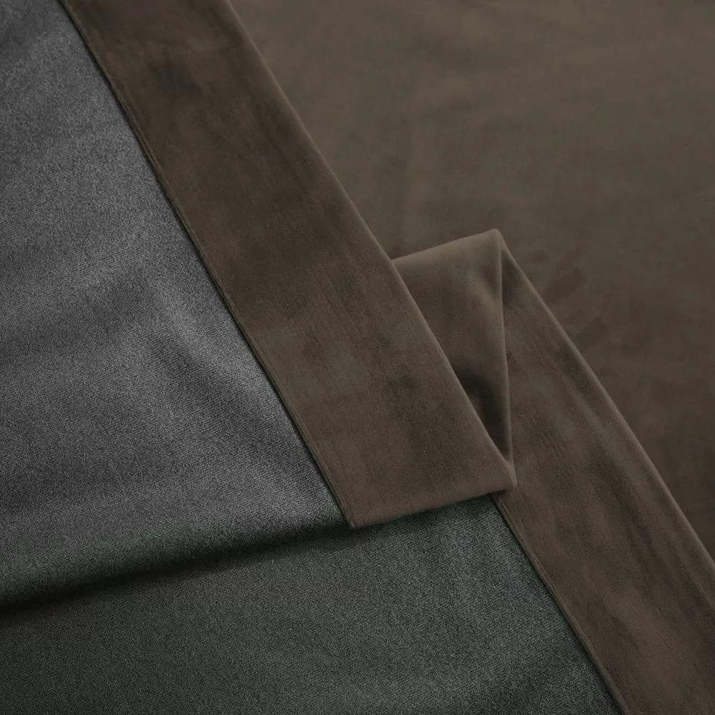 Set draperie din catifea blackout cu rejansa transparenta cu ate pentru galerie, Madison, densitate 700 g/ml, Martini, 2 buc