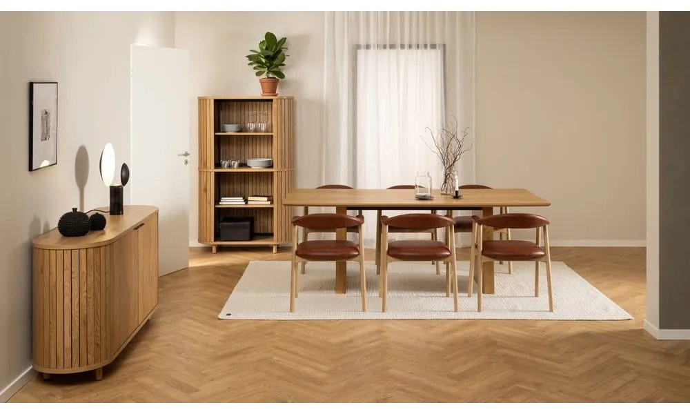 Scaun de dining maro coniac/în culoare naturală din imitație de piele Addi – Actona