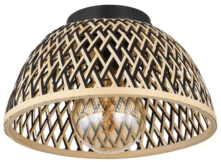 Plafoniera design industrial Colly negru, natur