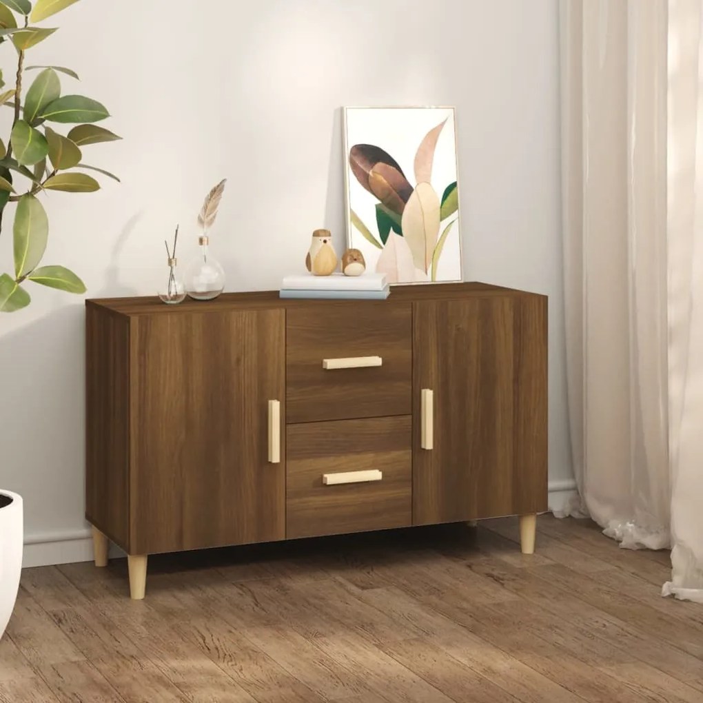 817467 vidaXL Servantă, stejar maro, 100x36x60 cm, lemn compozit
