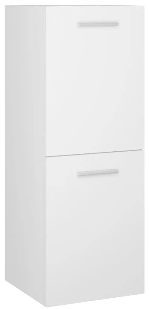 Set mobilier de baie, alb, lemn prelucrat