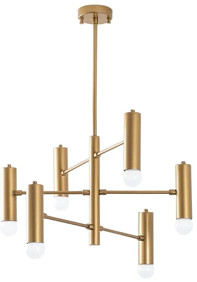 Lustră aurie cu abajur din metal Gharib – Opviq lights