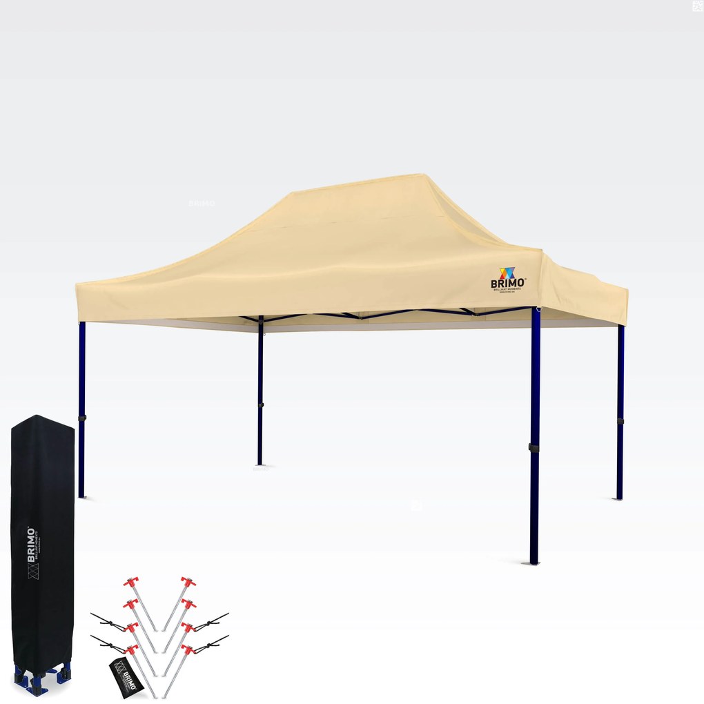 Stan expozițional 3x4,5m (oțel de 45mm) | Montare rapidă, durată lungă de viață - fara 3 pereti - Bej