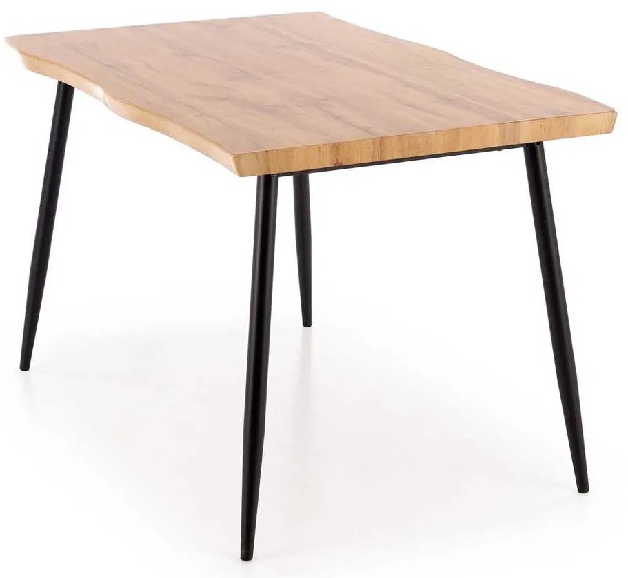 Set masă și scaune Pavia 4+1, lemn natural / gri