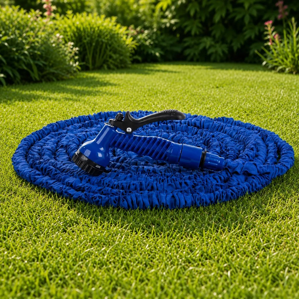 Furtun de gradina extensibil, albastru - 30m