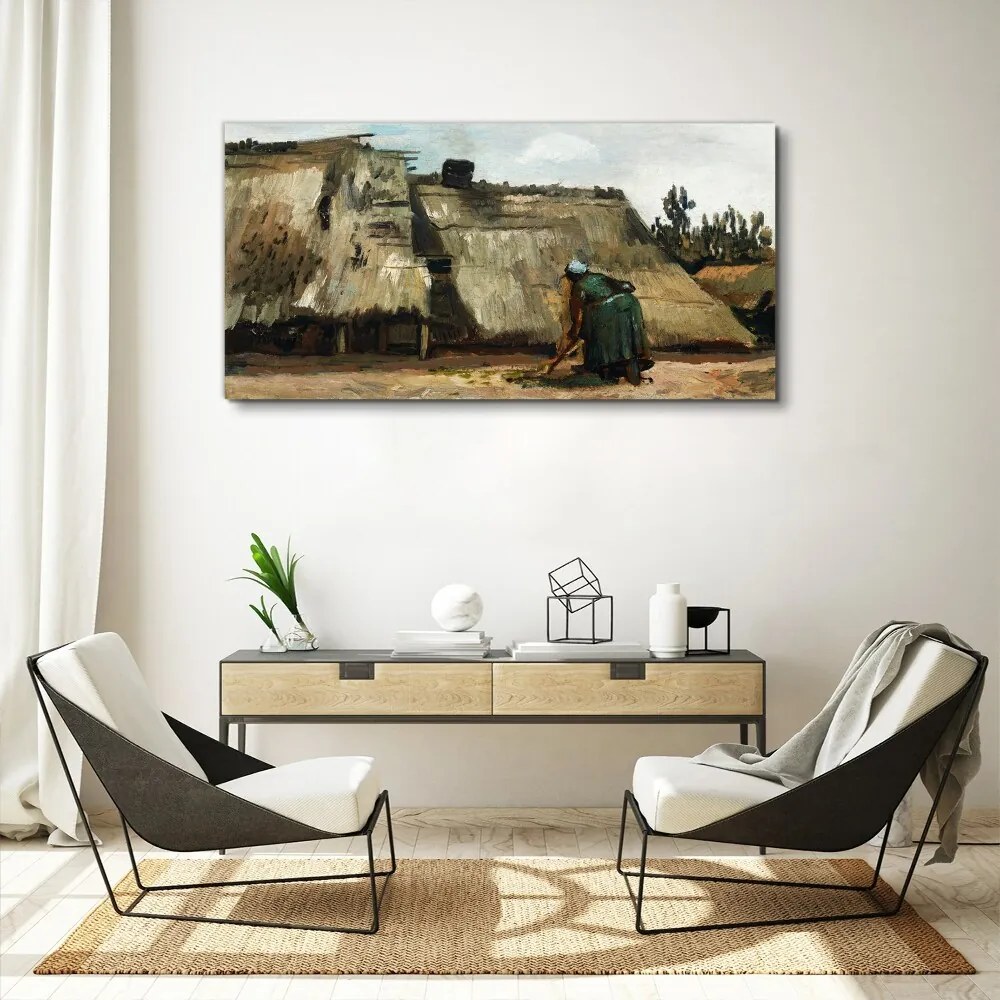 Tablou canvas Desen case de sat