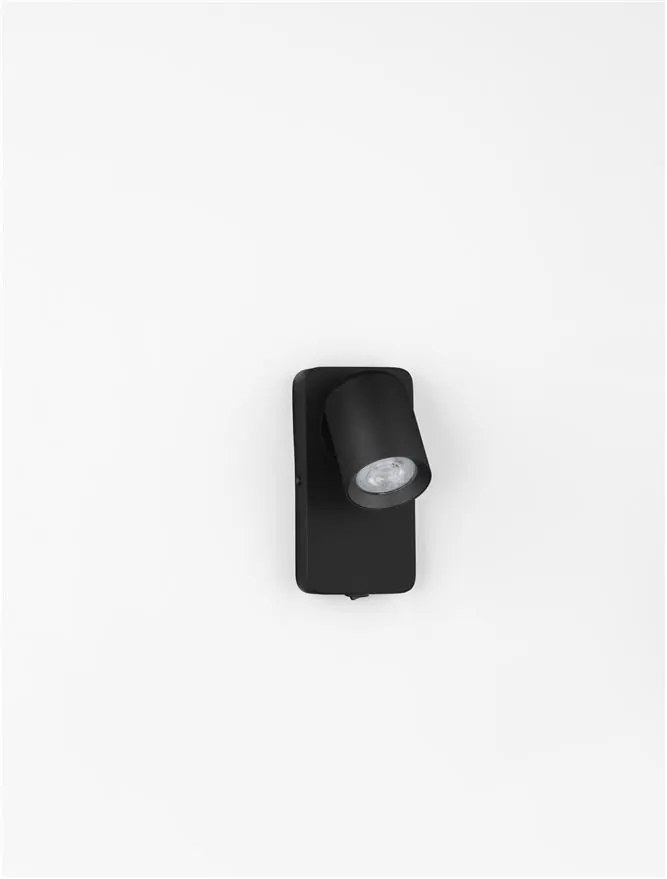Aplica de perete cu spot directionabil Cosmina negru