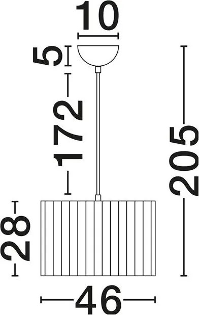 Lustra suspendata cu abajur din in galben Nos