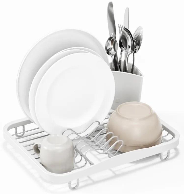Scurgător de vase alb din oțel 36x28 cm Sinkin – Umbra
