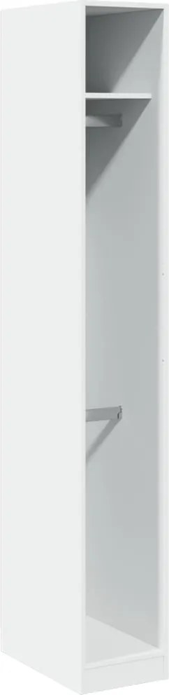 vidaXL Șifonier, alb, 30x50x200 cm, lemn prelucrat