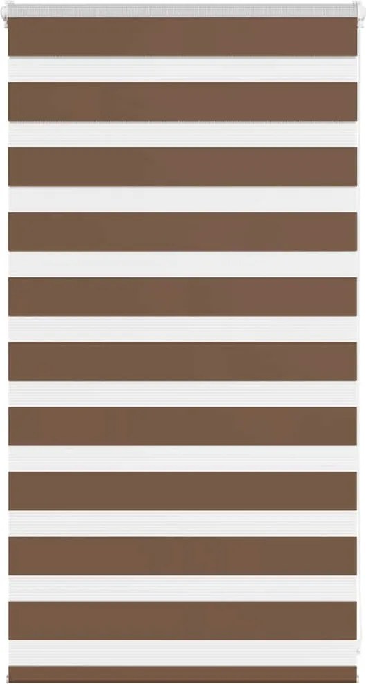 vidaXL Jaluzea tip zebra maro lățime țesătură 75,9 cm poliester