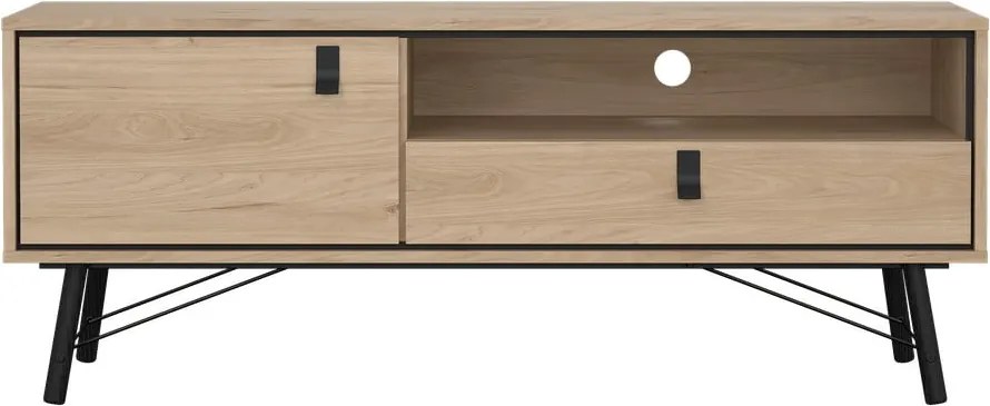 Comodă TV în culoare naturală cu aspect de lemn de stejar 150x60x40 cm Ry – Tvilum