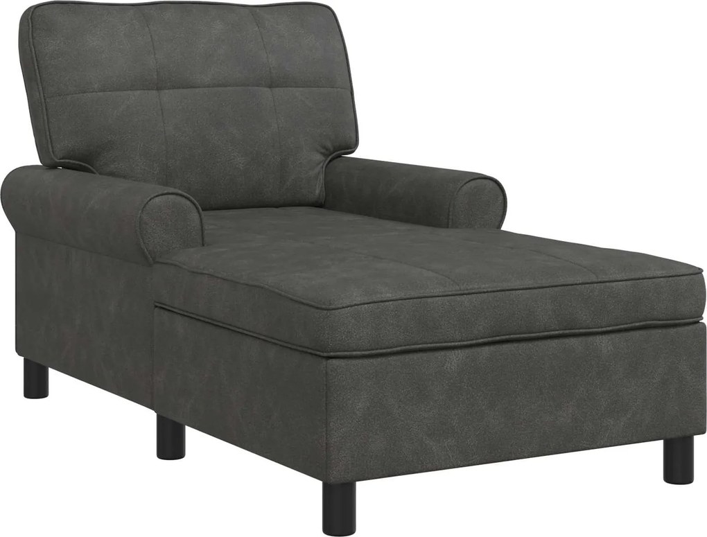 vidaXL șezlong de relaxare Negru 91 x 157 x 91 cm Piele artificială