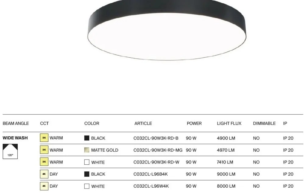 Plafoniera LED design tehnic Zoom D-60cm 3000K aurie