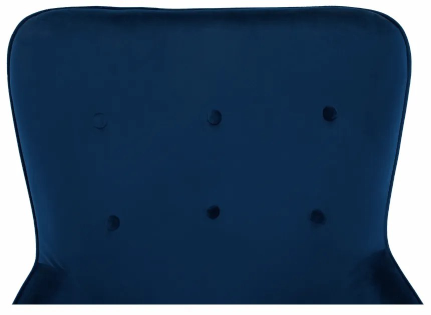 Fotoliu de design, catifea Velvet albastru, FODIL