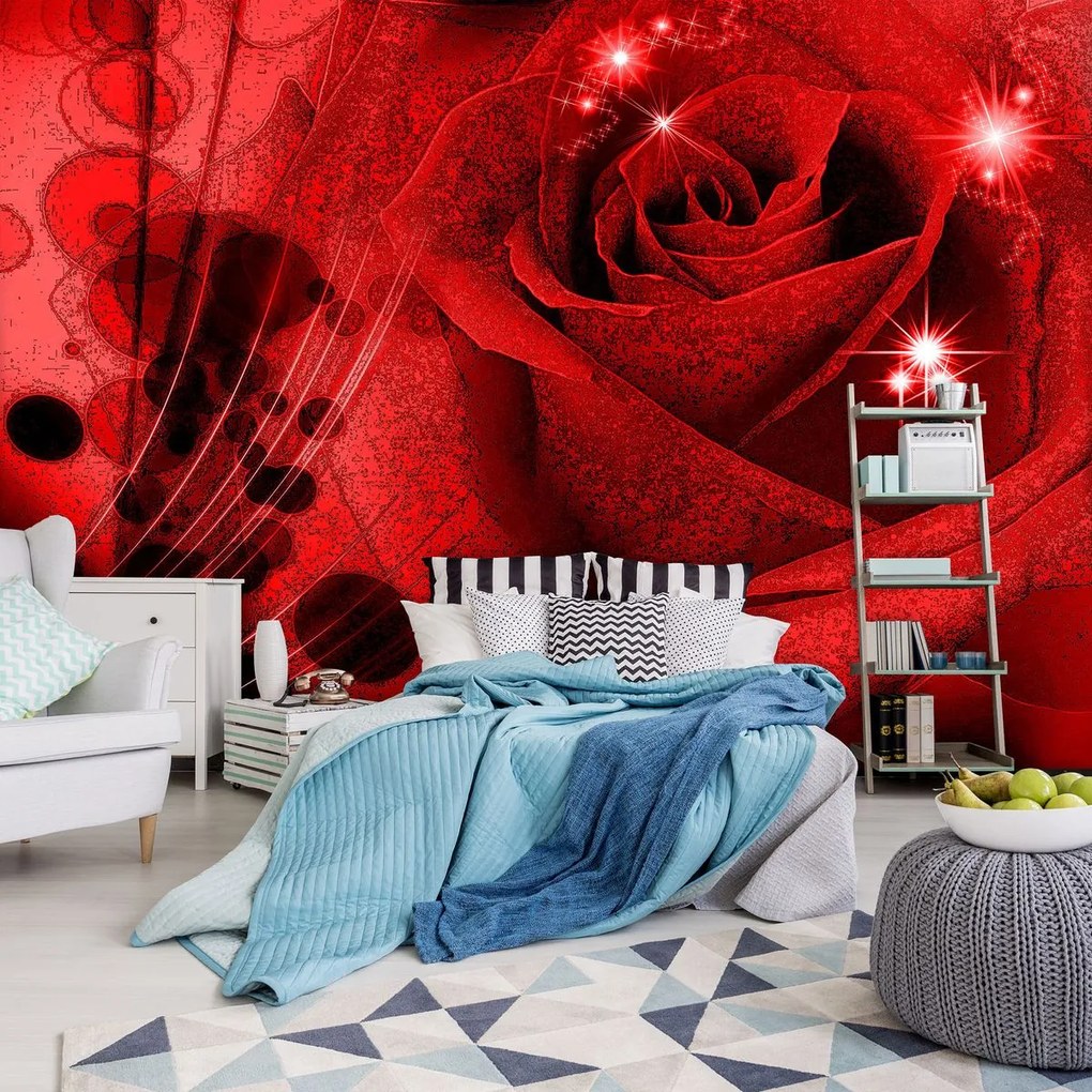 Fototapet - Trandafir roșu (152,5x104 cm)