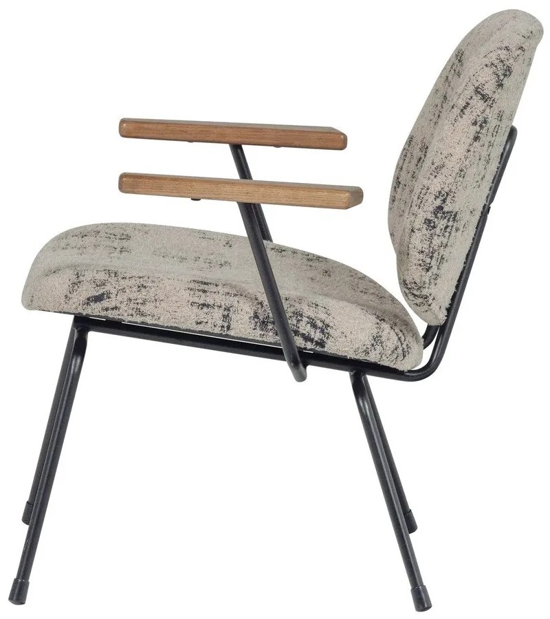 Fotoliu bej cu tapițerie din chenille Aure – WOOOD