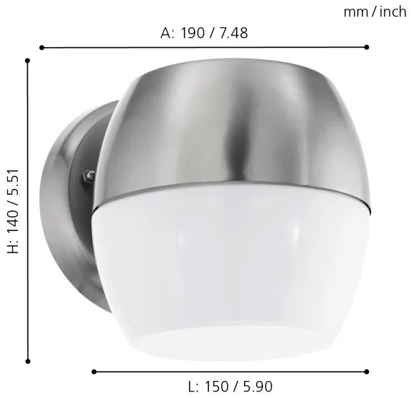 Eglo 95982 - LED Corp de iluminat perete exterior ONCALA LED/11W