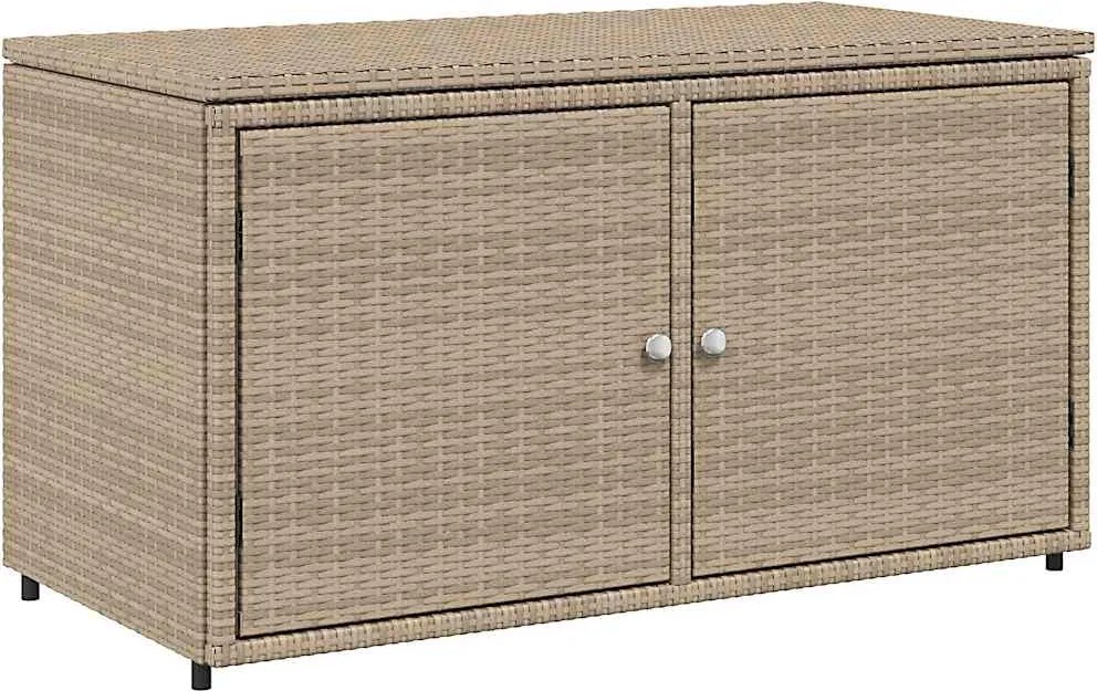 vidaXL Dulap depozitare de grădină, bej, 110x55x60,5 cm, poliratan