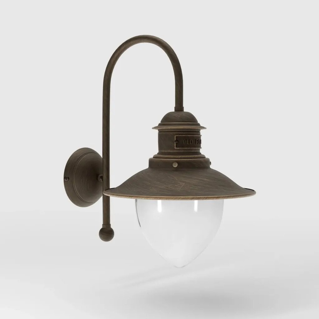 Aplica de perete exterior IP44 realizata manual din alama Amalfi