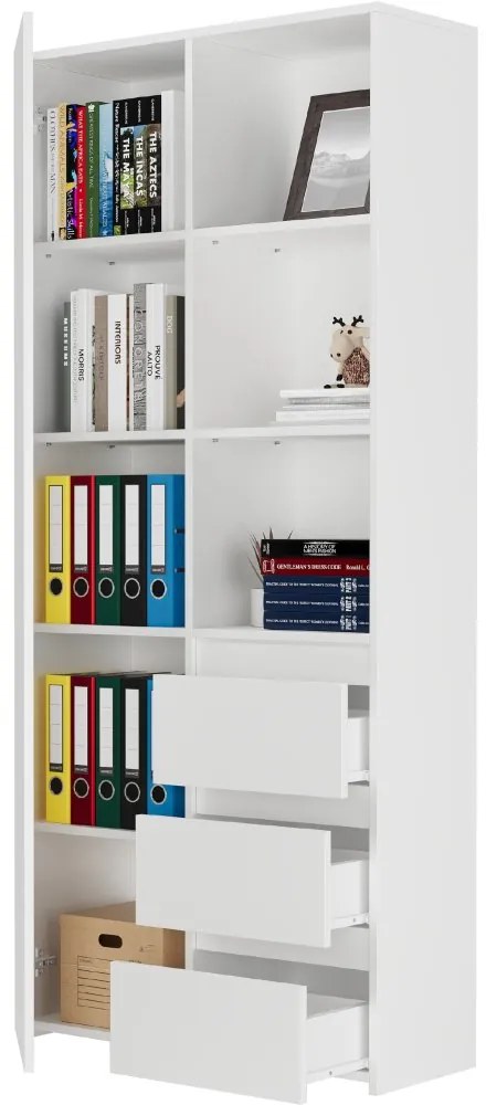 Raft de birou cu sertare MODERN B-80-S3 - diferite variante de culoare artisan