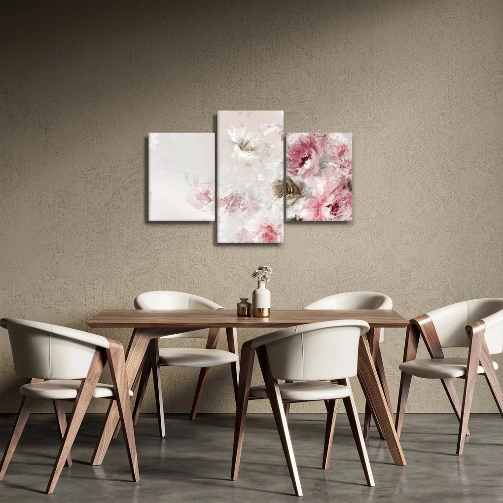 Tablou - Pictura flori roz (90x60 cm)