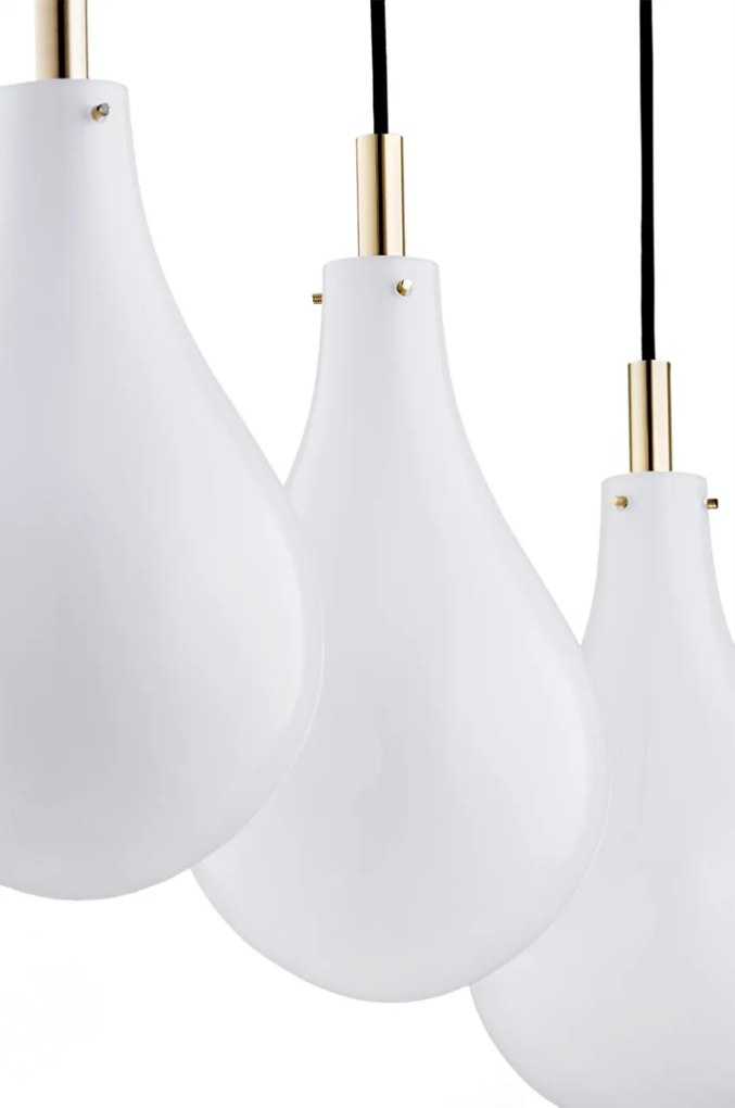 Lustra cu 4 Pendule sticla design decorativ OAKLAND alba