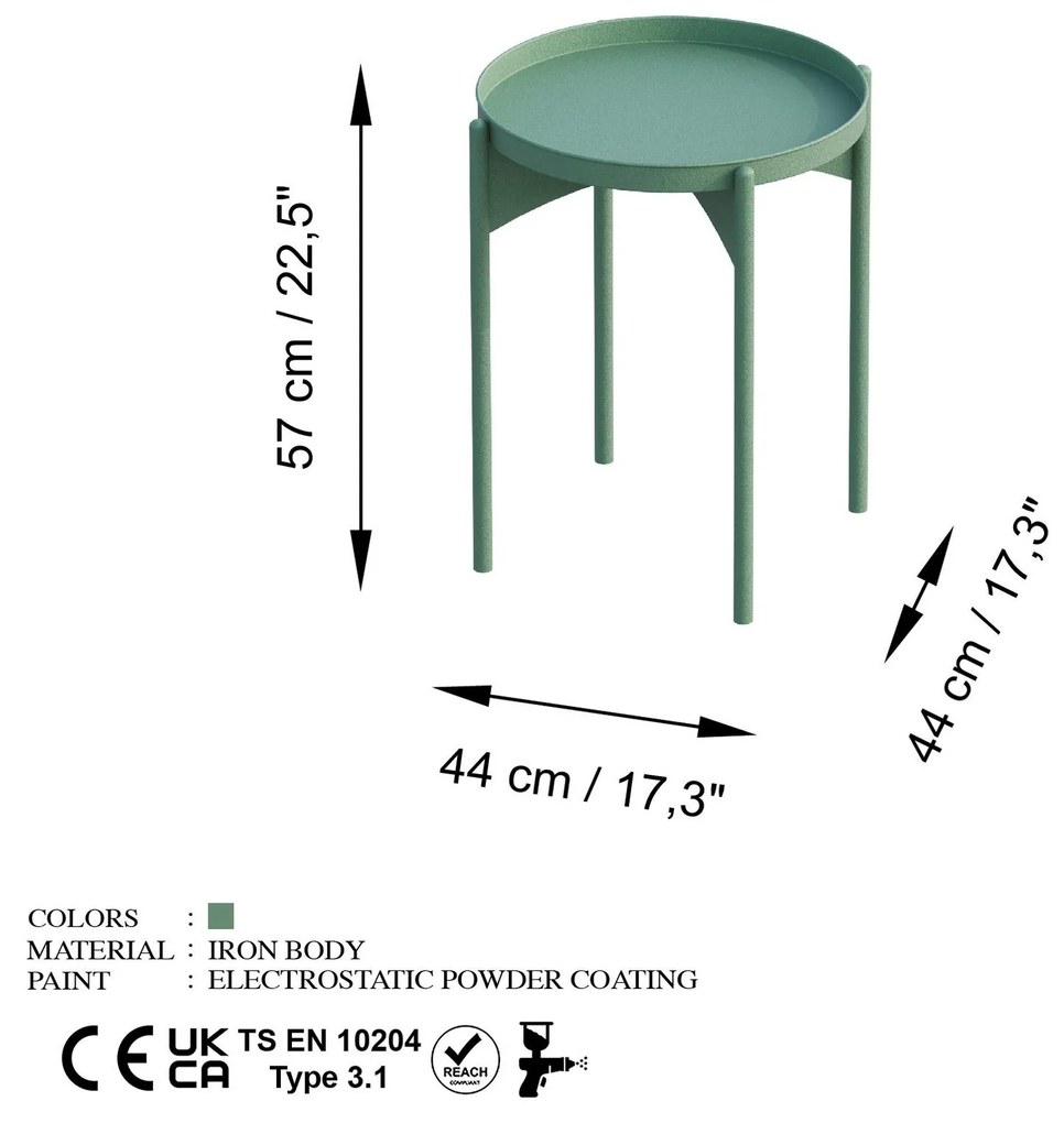 Măsuță de cafea Museli 5 (verde) . 1093229