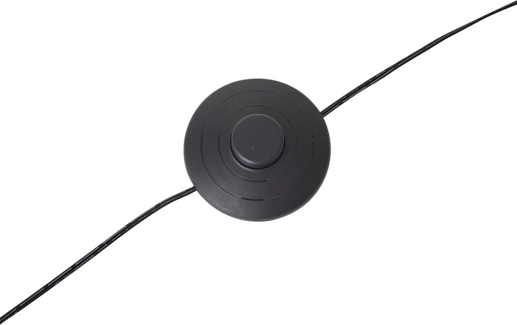 Lampă de podea arcuită de design neagră, incl. LED cu dimmer în 3 trepte - Anello