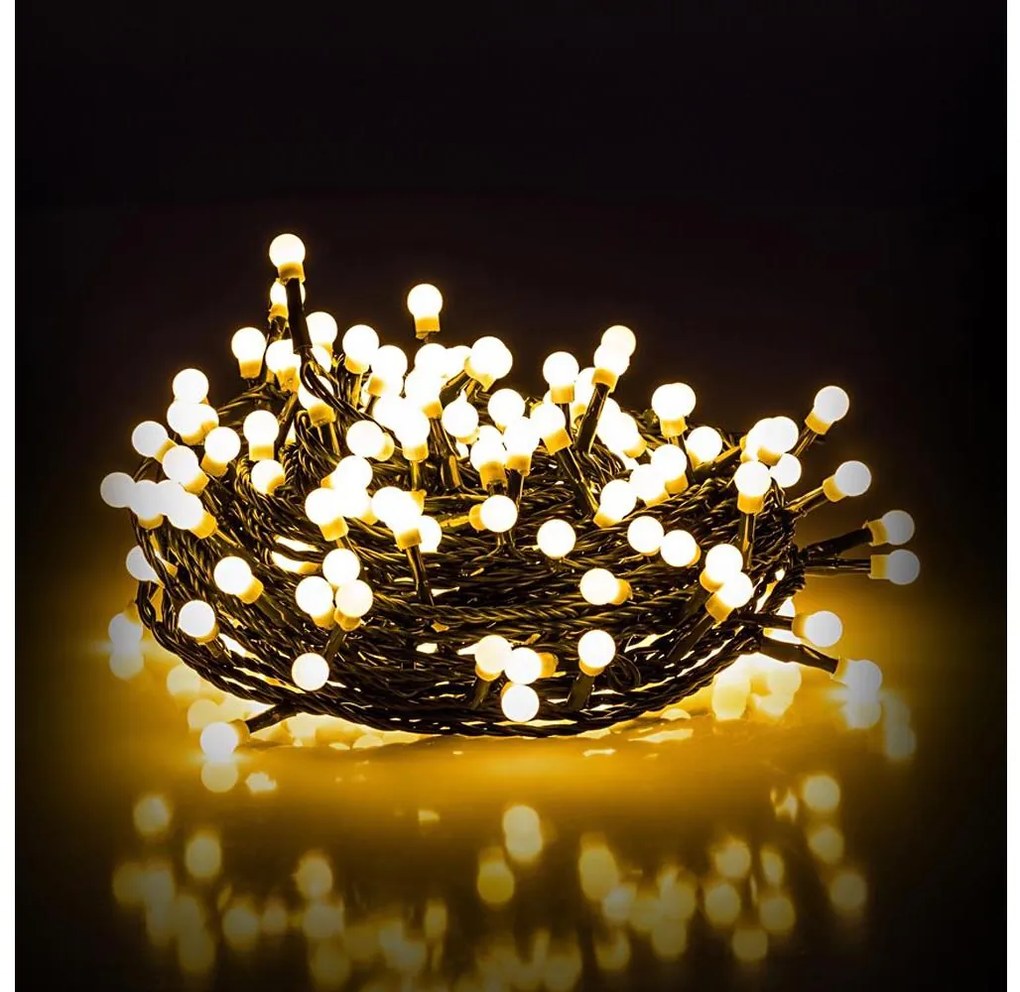 Instalație LED de Crăciun de exterior Retlux 100xLED/8 funcții 15m IP44 alb cald