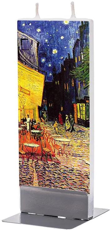 Lumanare plata pictata Van Gogh Cafe Terrace