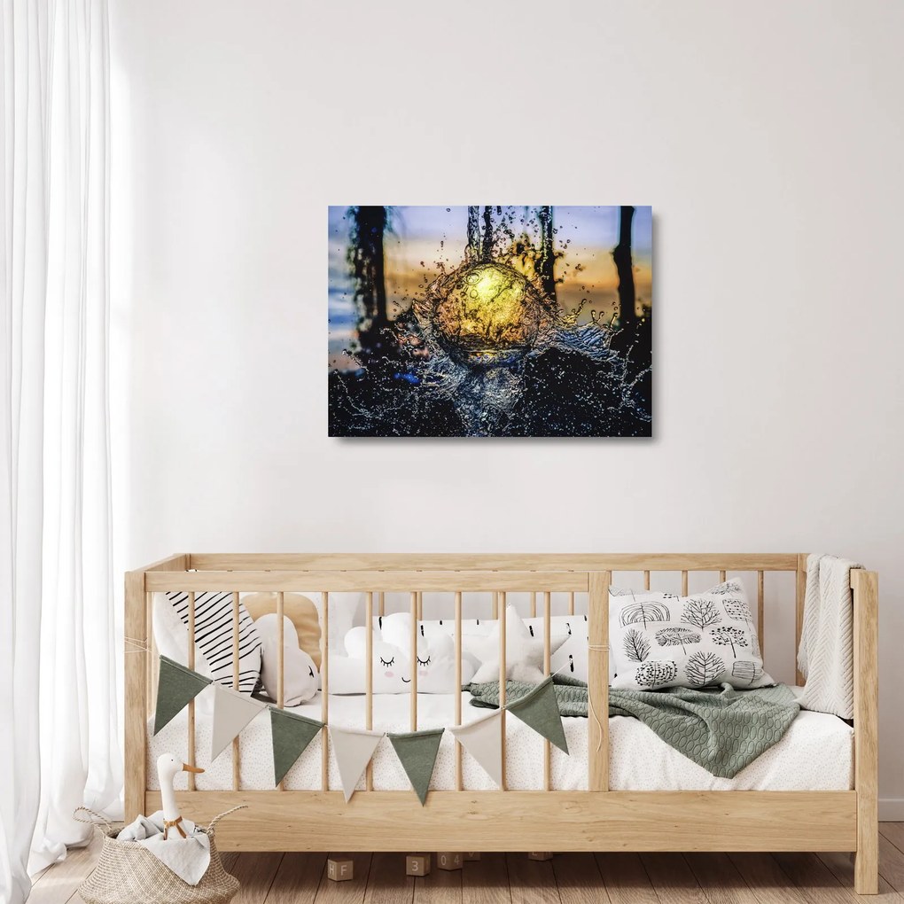 Tablou pe sticlă cu apa (70x50 cm)