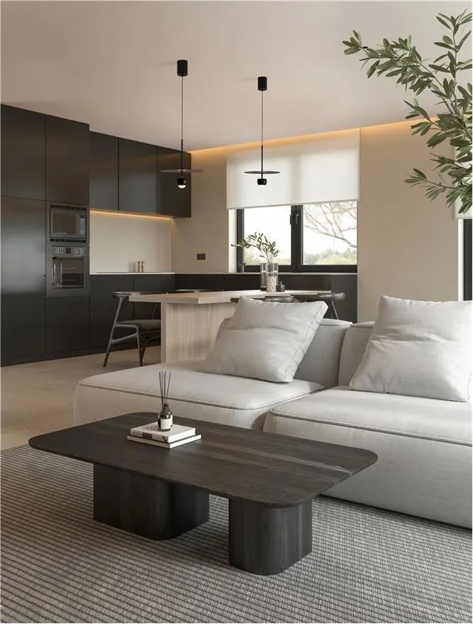 Pendul LED stil minimalist EDEM negru