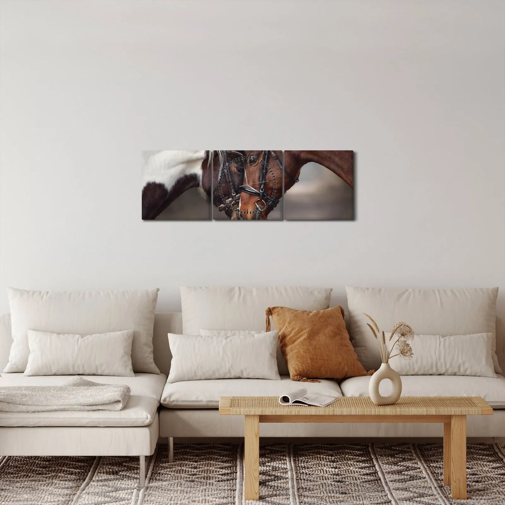 Tablou - Cai îndrăgostiți (cu ceas) (90x30 cm)