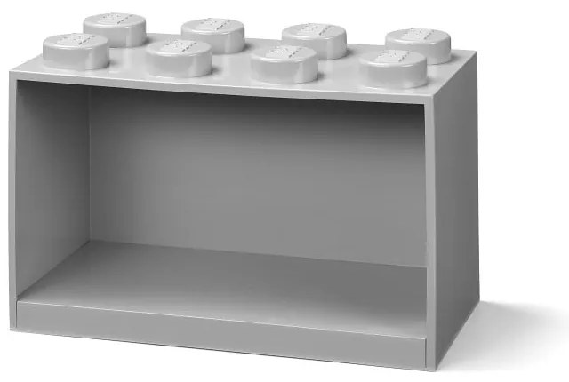 Raft de perete pentru copii LEGO® Brick 8, gri