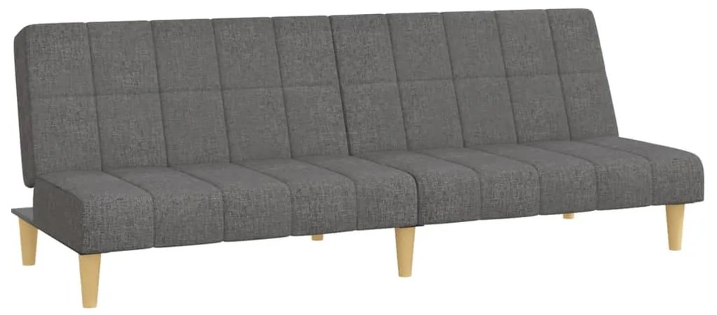 337477 vidaXL Canapea extensibilă cu 2 locuri, gri deschis, țesătură