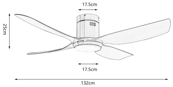 Immax NEO 07282L - Ventilator de tavan PURE cu LED+CCT, cu dimmer, 24W/230V, Wi‑Fi Tuya + telecomandă