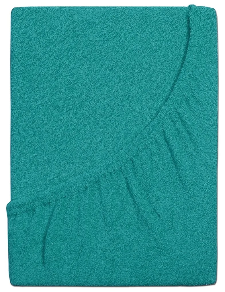 Cearșaf de pat 4Homedin frotir Ideal verde turcoaz , 180 x 200 cm, 180 x 200 cm